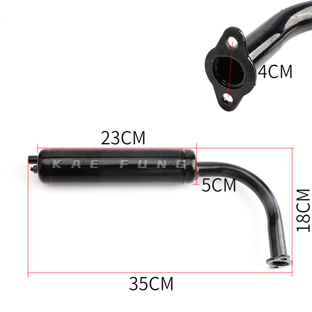Pipe Exhaust Muffler Motorcycle Slip on Universal Pipe for 80cc 60cc 49cc 50cc Electric Bicycle Engine 80cc Exhaust Pipes