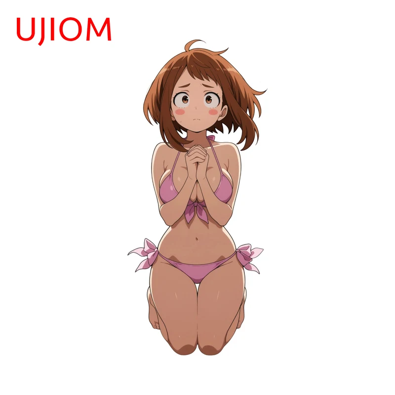 UJIOM الركوع الموقف الحمار الكبير Ochako Uraraka الجدار ملصق قسط لافتة للنظر تصميم واقية من الشمس ملصق مائي جميل غرفة المعيشة ديكور #6