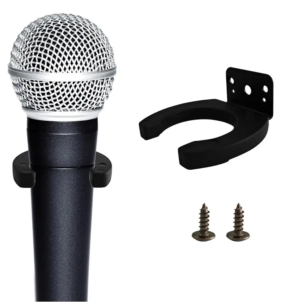 Portable Anti-slip Wall Mounted Mic Holder Space Saving Anti-scratch Mic Stand Universal Microphone Holders Karaoke