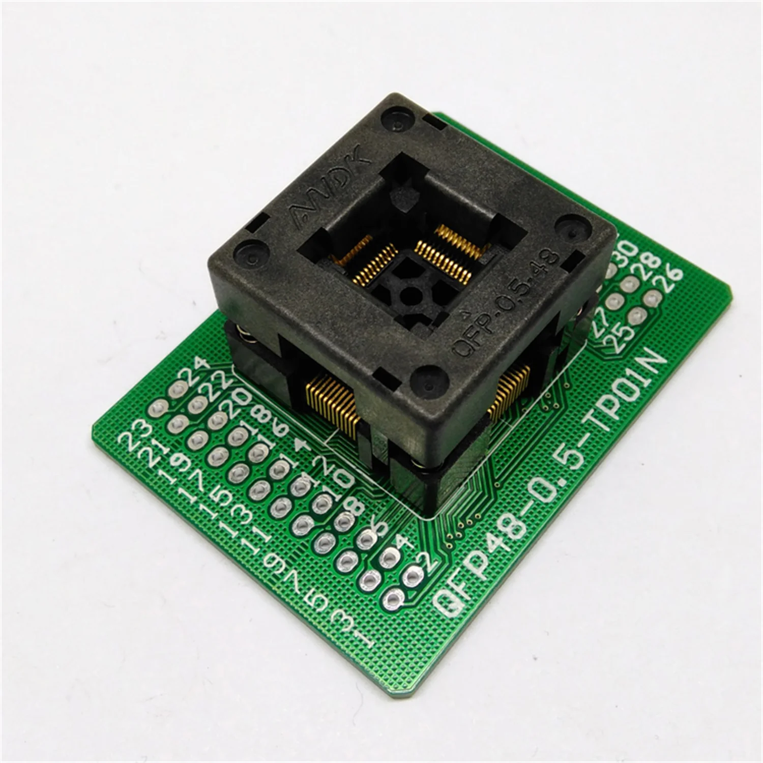 QFP48 TQFP48 LQFP48 Open top Programming socket Pitch 0.5mm FPQ-48-0.5-06 Test Socket Flash Adapter Size 7*7mm