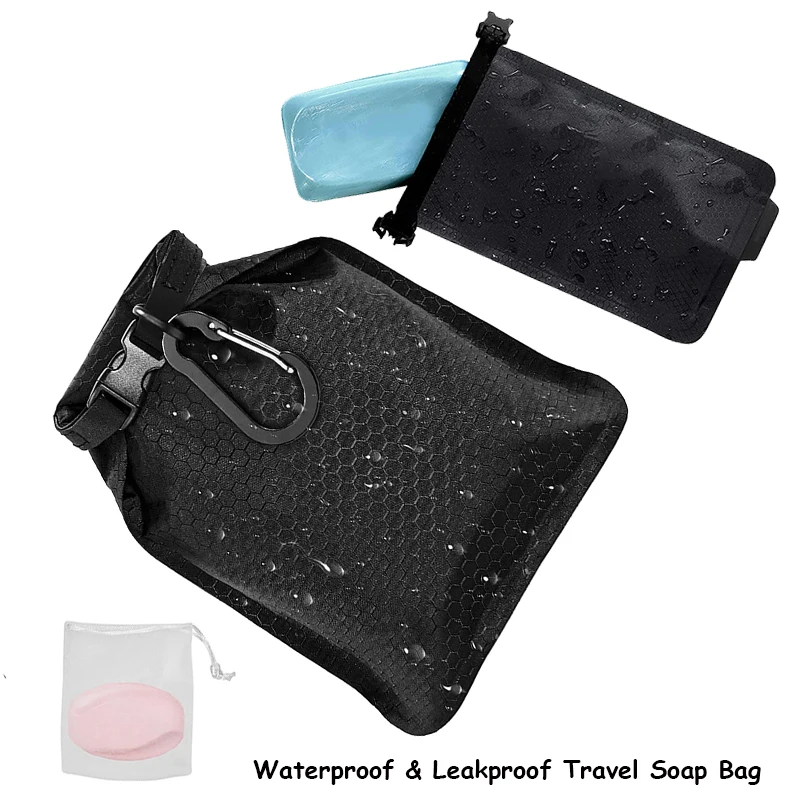 Soap Bar Case Dish For Bathroom Sealed Waterproof Tableware Soap Holder Storage Bag Portable For Outdoor Travel Multi-functional