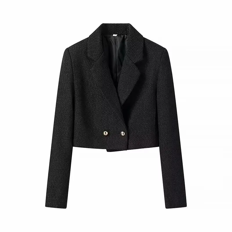 

Зимняя женская короткая куртка европейско-американской уличной моды с шерстяной текстурой W0912307