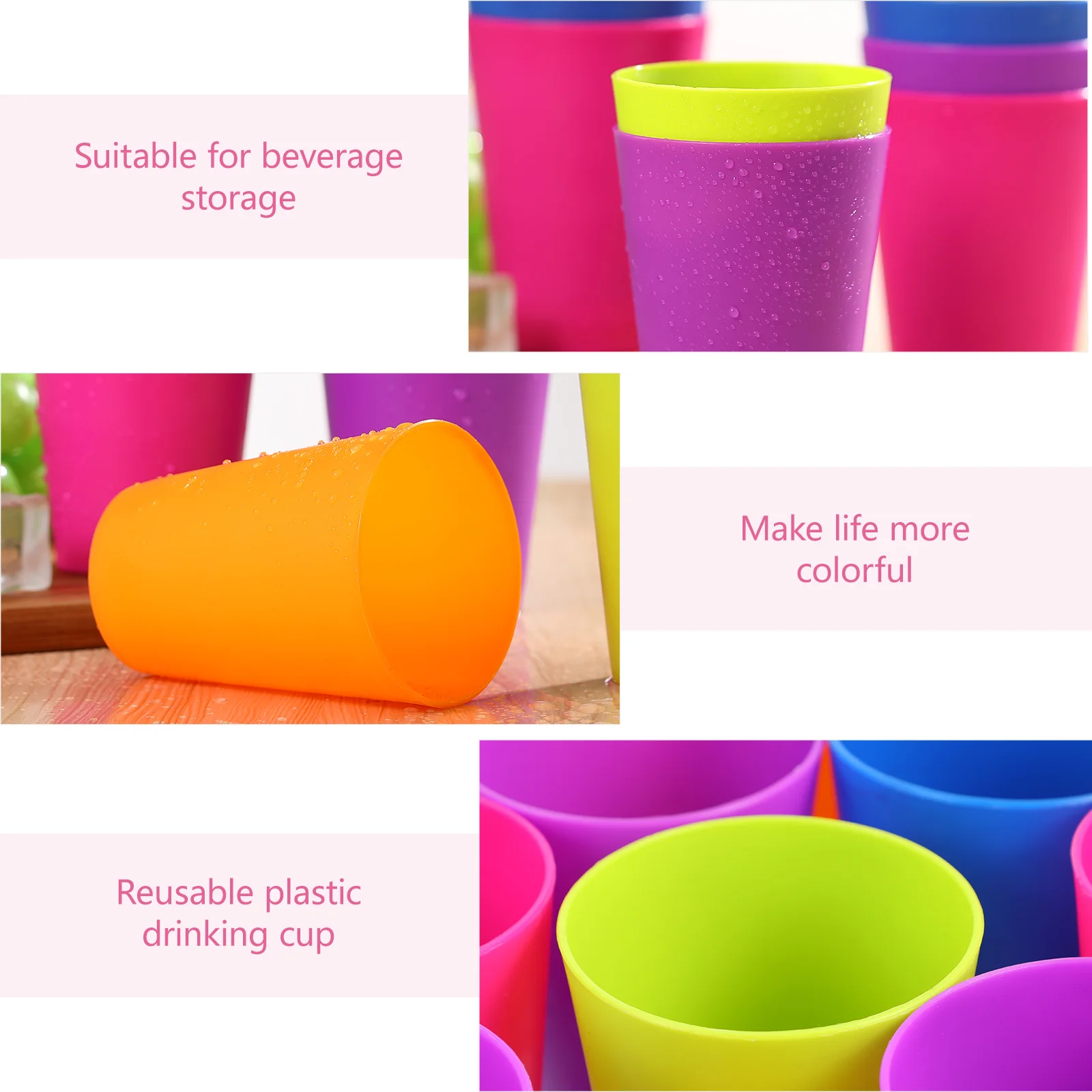 Unbreakable Kids Cups Children Drinking Glasses Colorful Reusable Bright Colored Beer