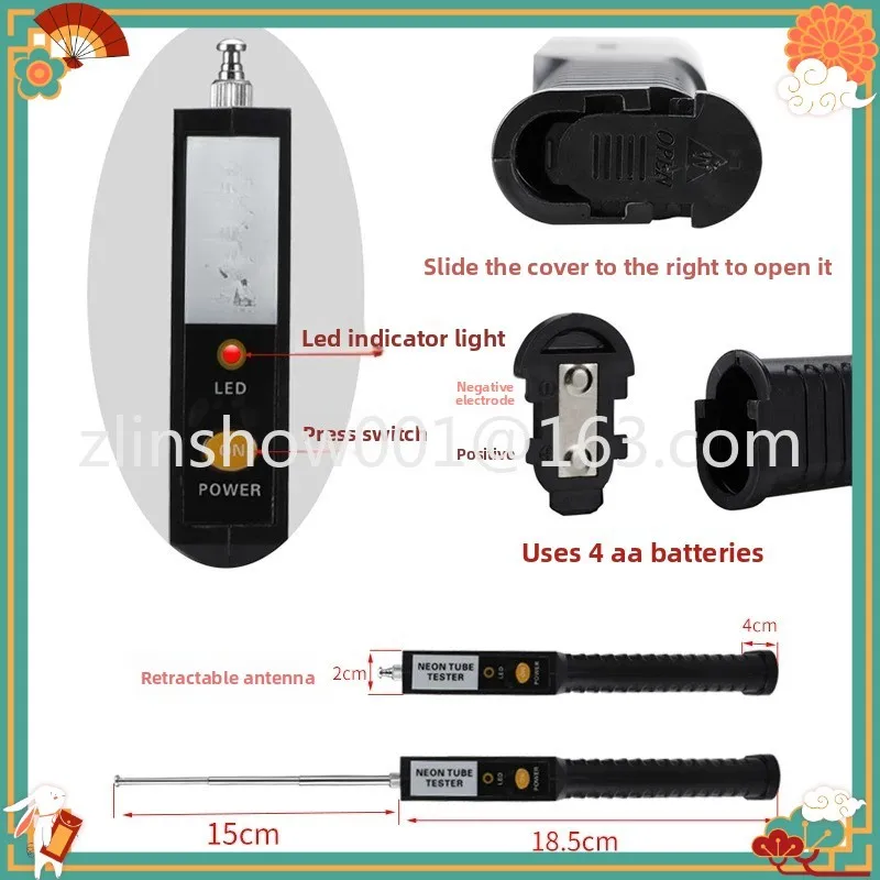 Neon Tester T4T5 Detector Multifunctional Lamp Leak Detector, Energy Saving Lamp Color Distinguisher