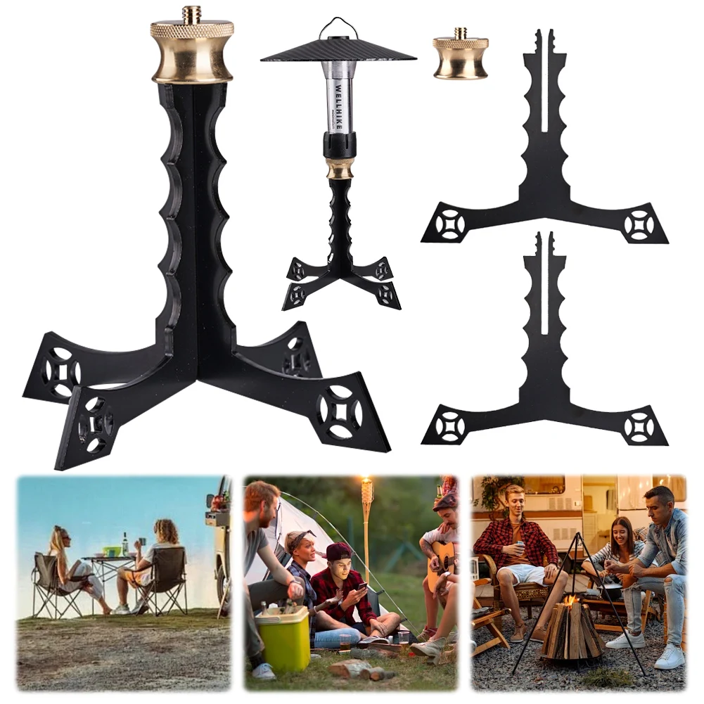 

Ретро-подставка для кемпингового фонаря с резьбой 1/4 дюйма, складной кронштейн для лампы, съемная подставка для уличного фонаря для Goal Zero/38explore/CARGO/ML4