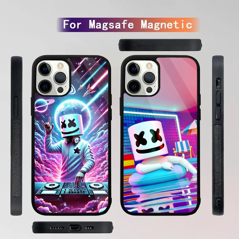 

Marshmallow Dj Faces Phone Case For iPhone 16,15,14,13,12,11,Plus,Pro,Max Mini Magsafe Magnetic Wireless Charging