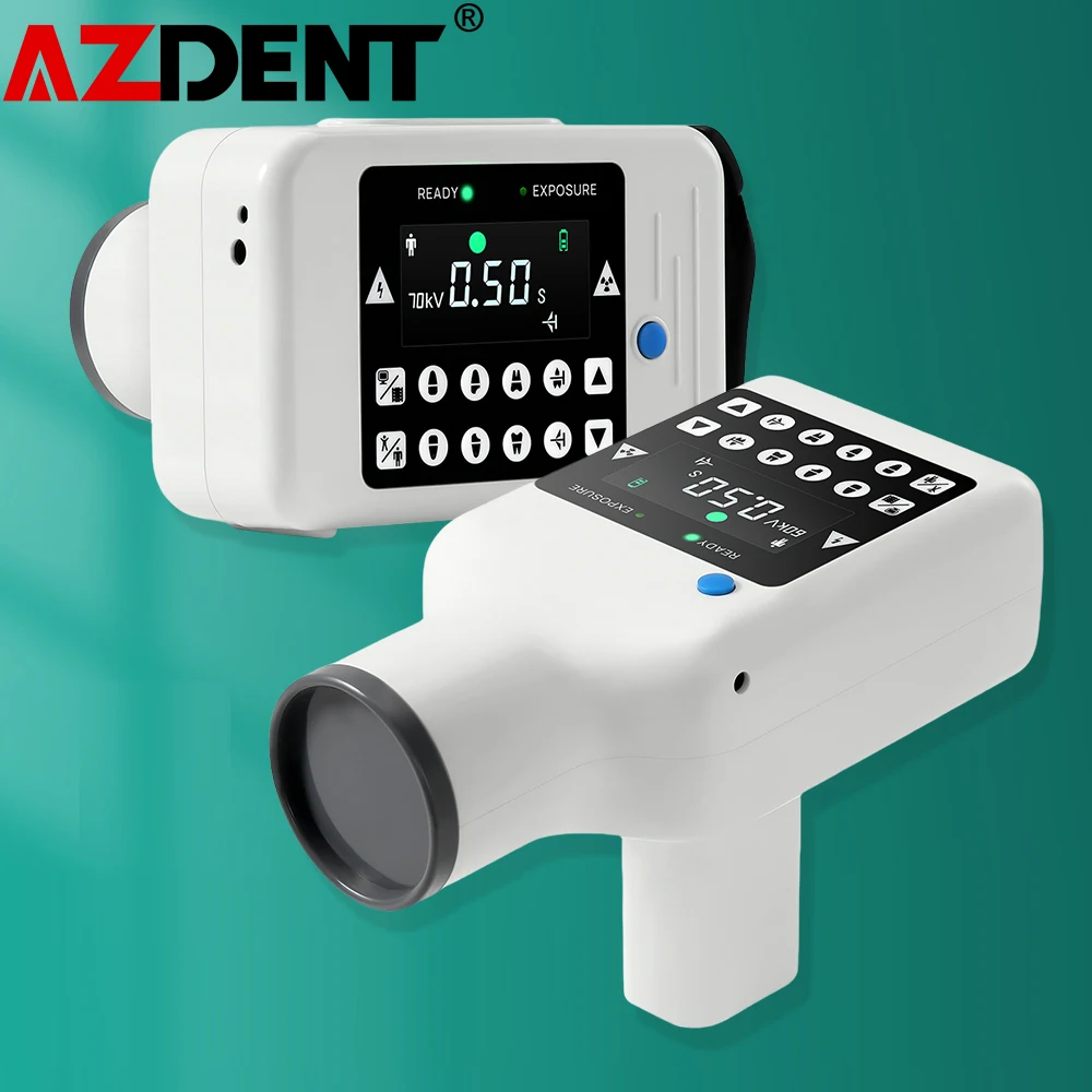 AZDENT Portable Dental X-ray Machine High Frequency X Ray Unit Compatible with Digital Sensor X-ray Film Lab Equipment Dentistry