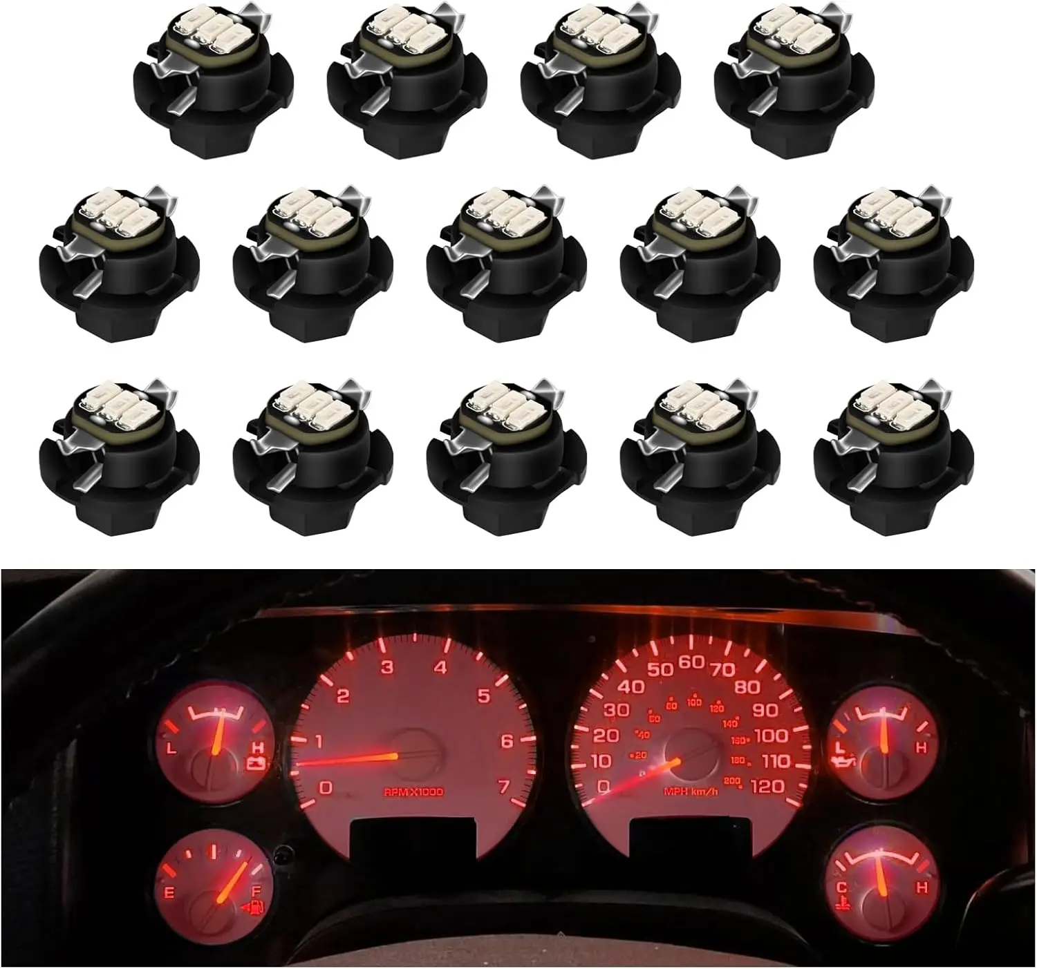 

Instrument Gauge Cluster Panel Speedometer LED Lights Bulbs Kit replacement Compatible with 2002-2006 Do-dge Ram 1500 2500 3500