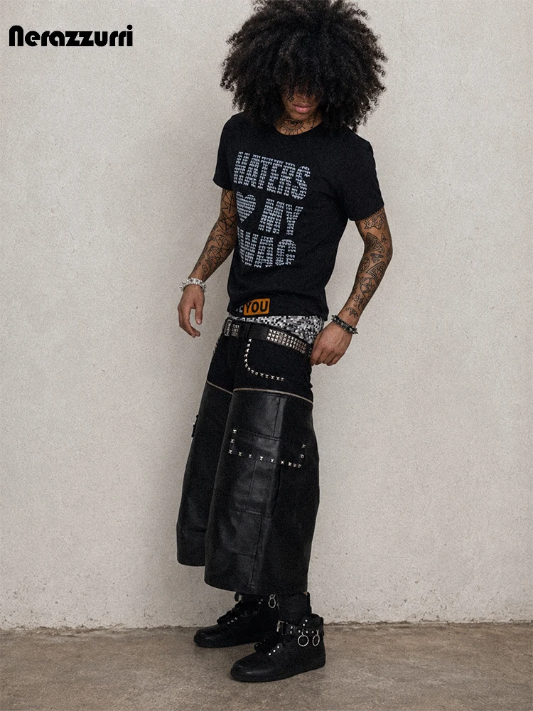 Calças Masculinas de Couro PU - Leather Work Pants avaliação e preço