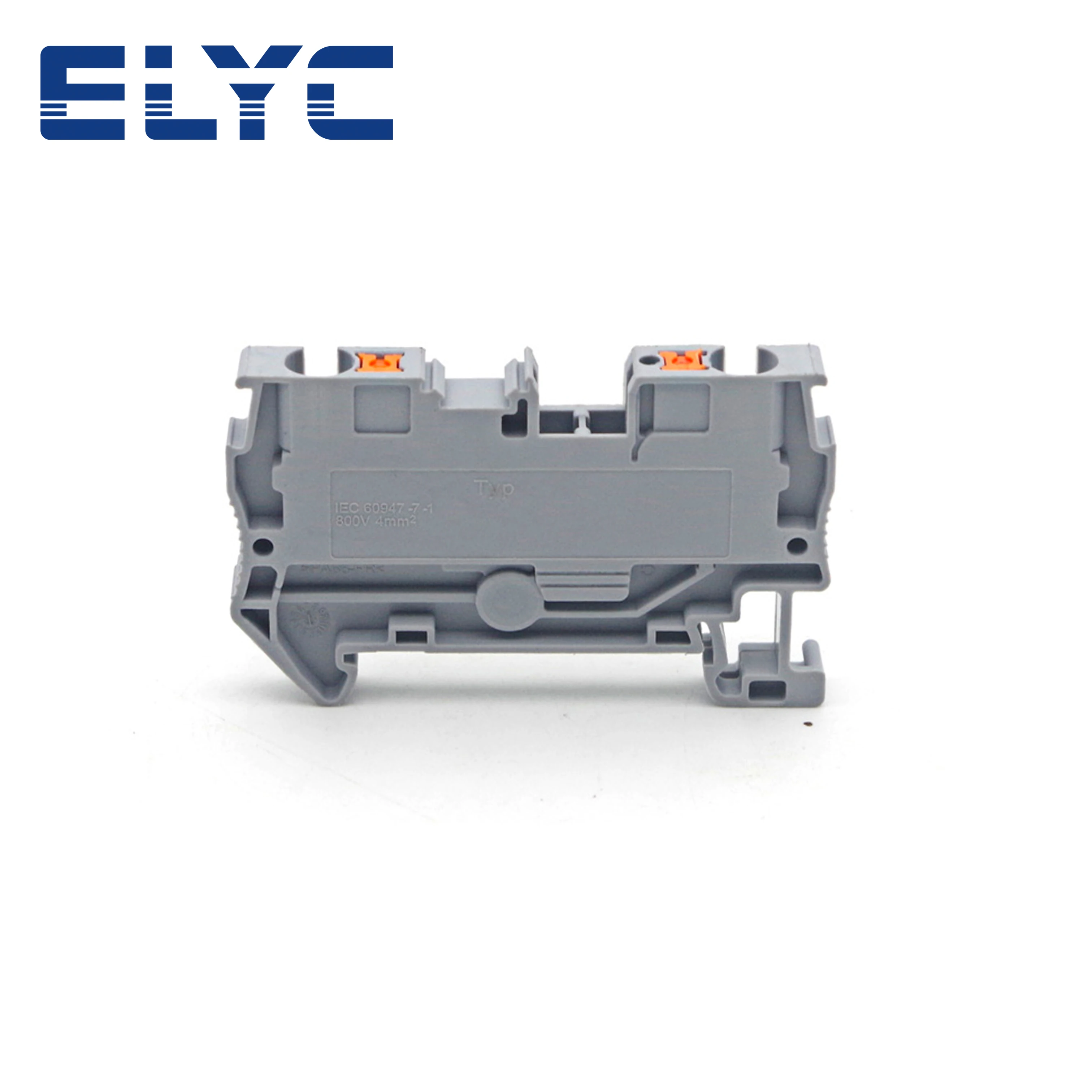 10Pcs PT4 Push-In Terminal Block Spring Connection Feed-Through Screwless PT-4 Wire Electrical Connector Din Rail Terminals PT 4