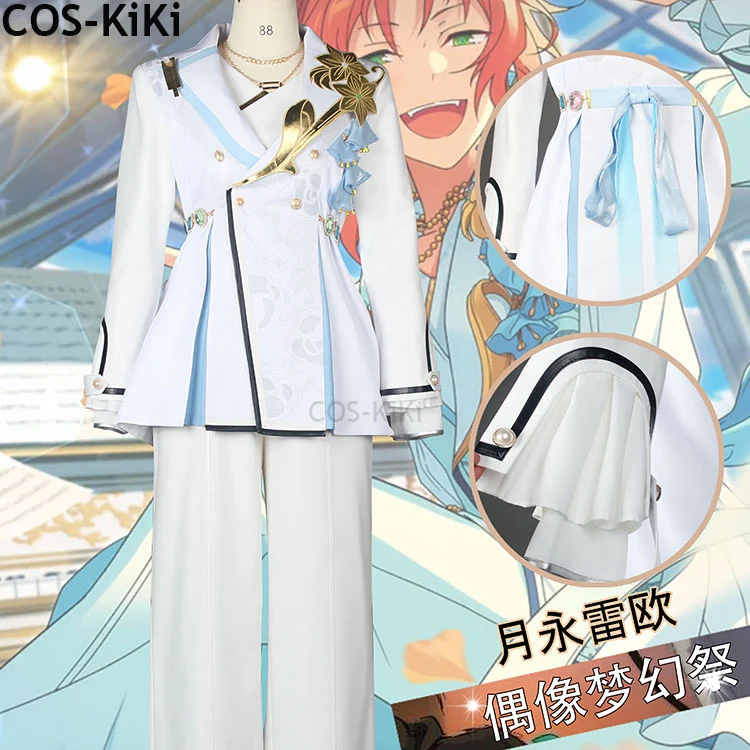 COS-KiKi Ensemble Stars 2 Tsukinaga Leo Personal MV Clothing Game Suit Handsome Cosplay Costume Halloween Party Role Play Outfit