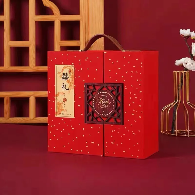 Customized Wedding Candy Box Box High-end Double Open Flip-top Candy Box Wedding Box