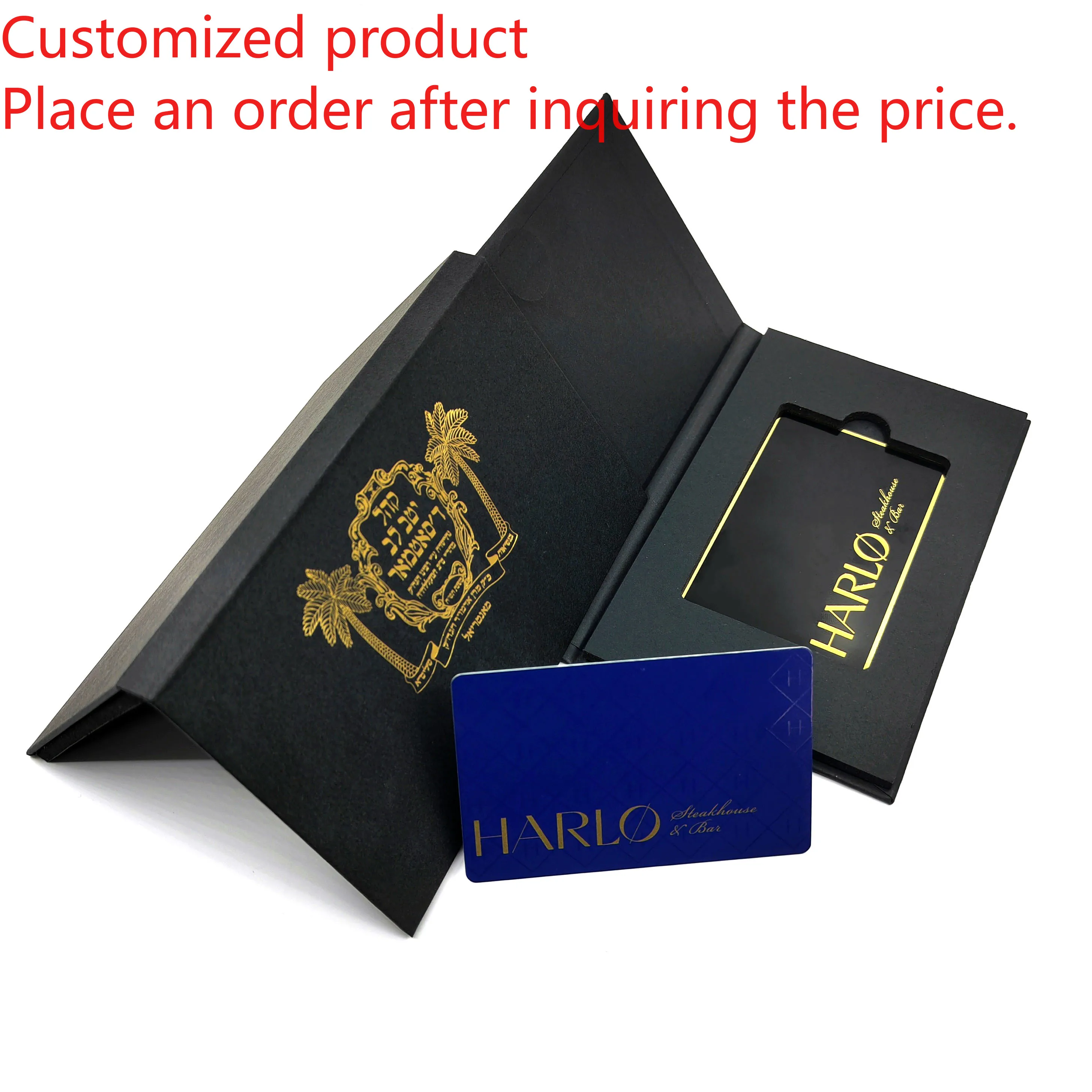 

Customized query High Quality Custom Printing Full Color Stainless Steel NFC Card Packaging Box Black Durable Metal Card Holders