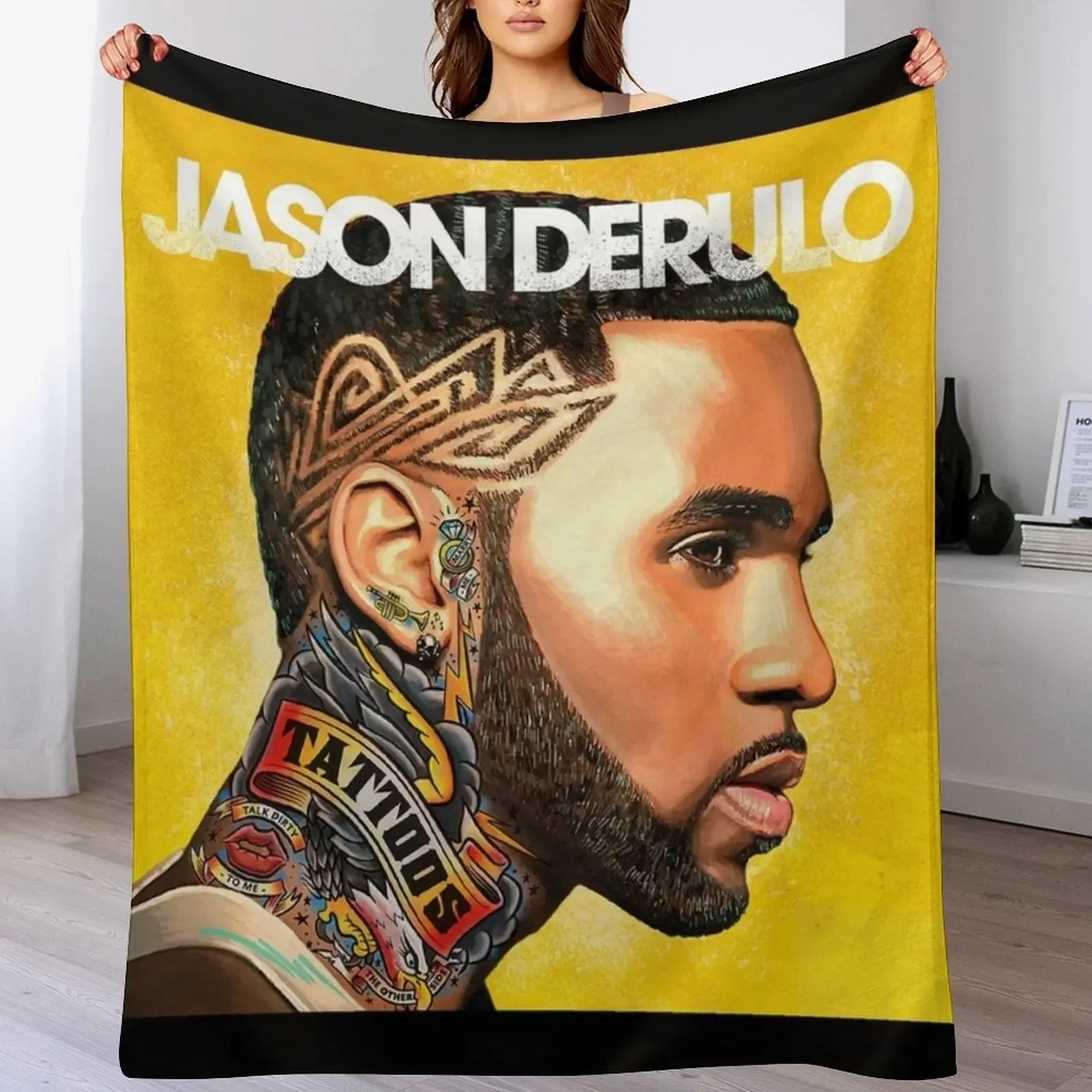 

Tattoos Throw Blanket Stain Resistant Cozy Warm Blanket
