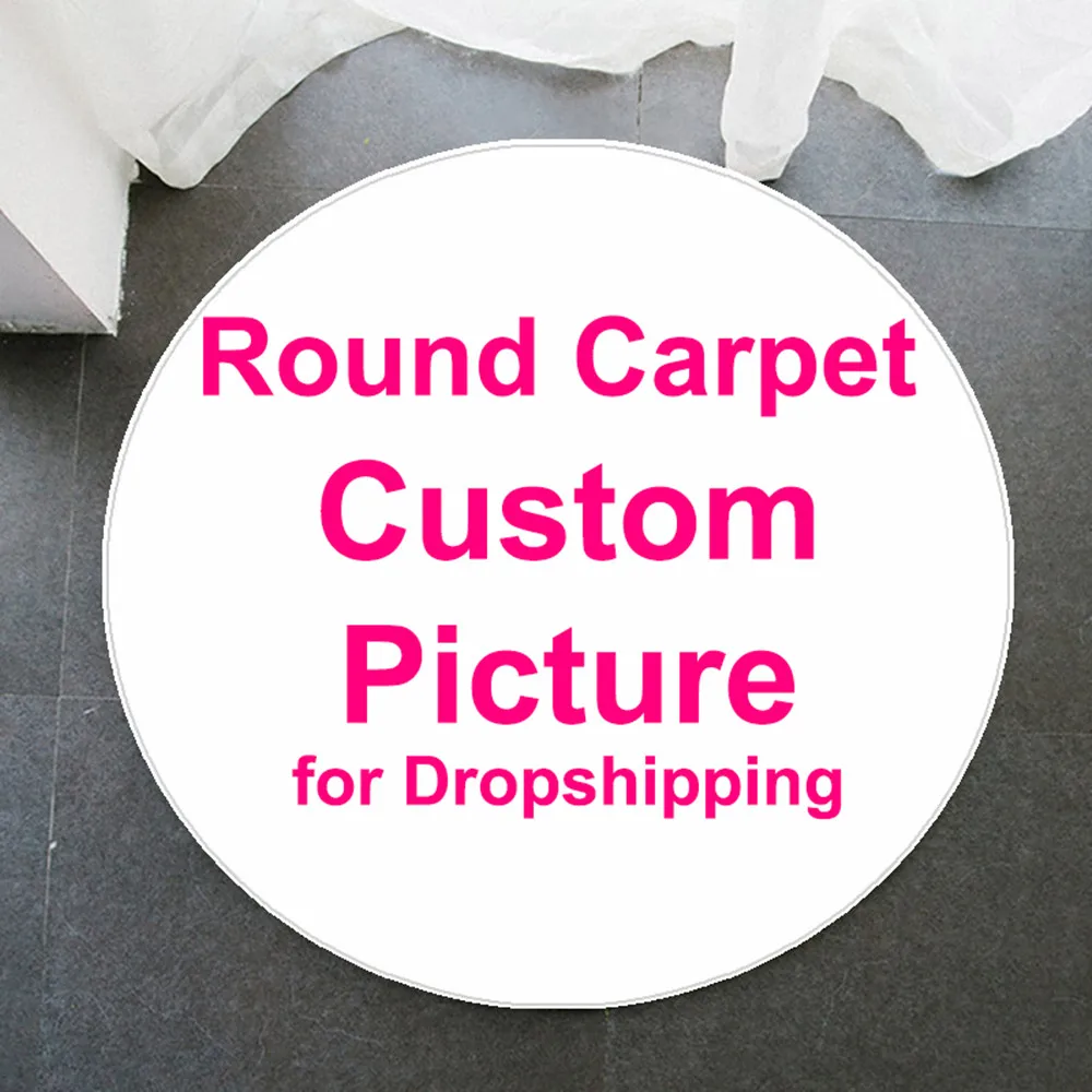 

Custom Design 3D Print Round Carpets For Living Room Anti Slip Floor Mat Soft Comfortable Home Decor Area Rugs Customization POD