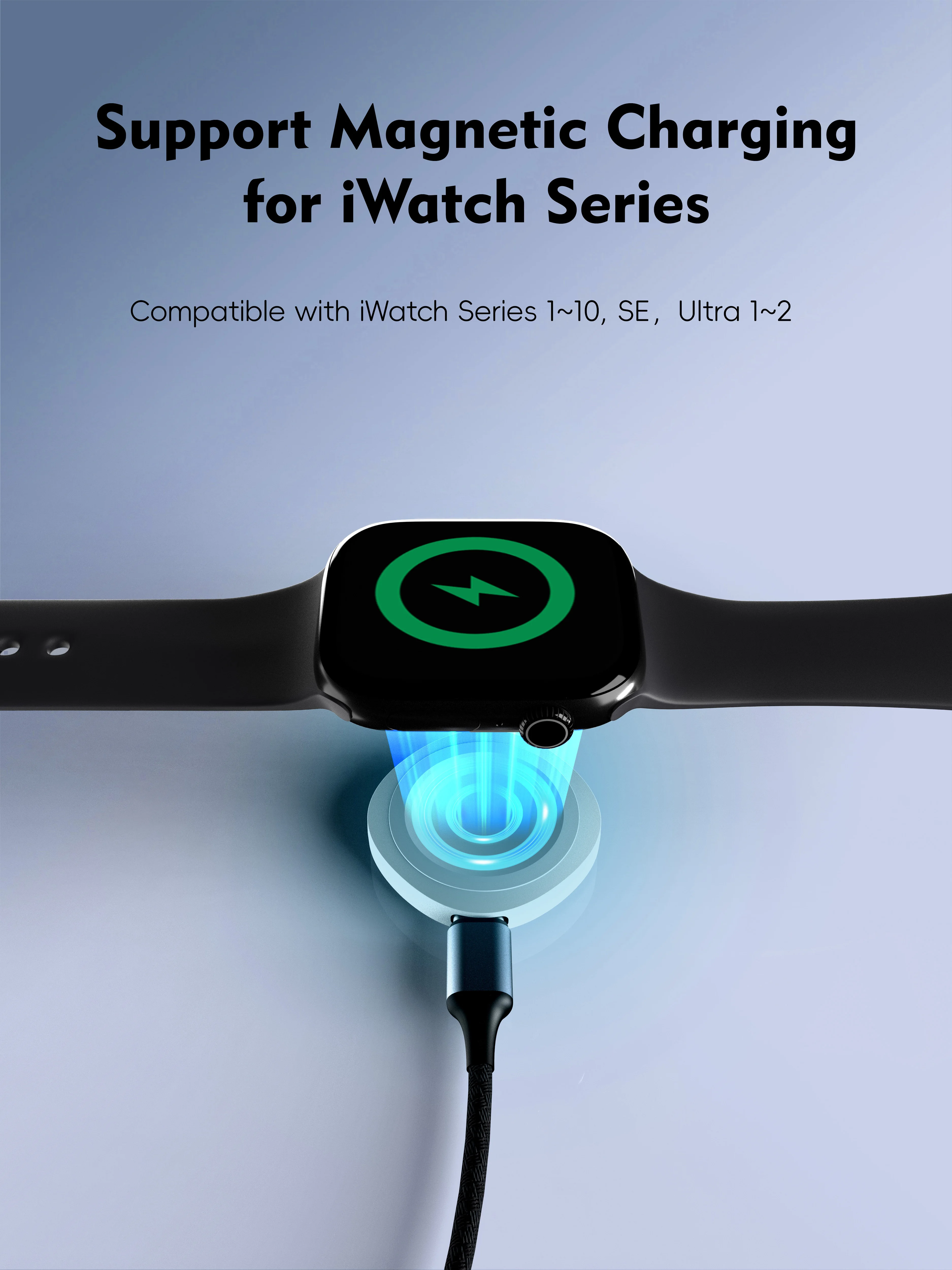 شاحن لاسلكي مغناطيسي لساعة أبل 10 9 8 7 SE قاعدة شحن محمولة لساعة جالاكسي 7 6 5 4 توافق واسع النطاق للغاية