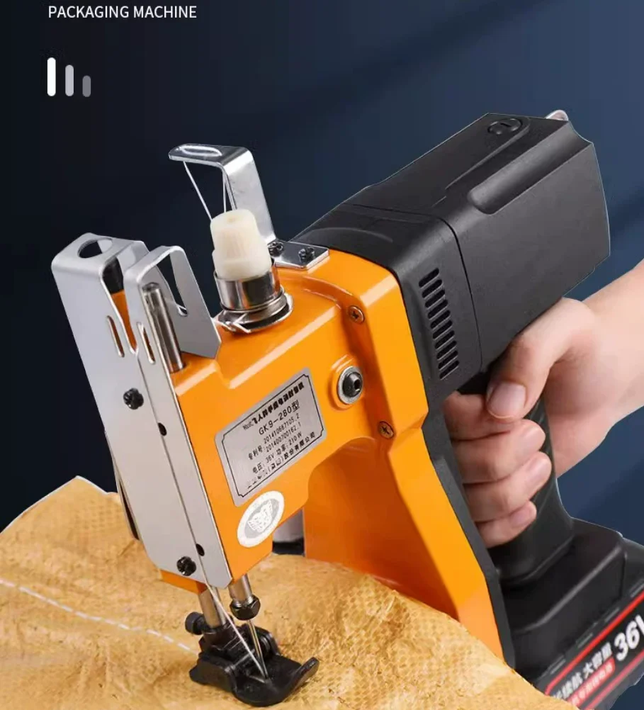 GK9-919 210W Portable Electric Bag Sewing Machine, Handheld Auto Sealer for Woven PP Bags Agricultural Textile