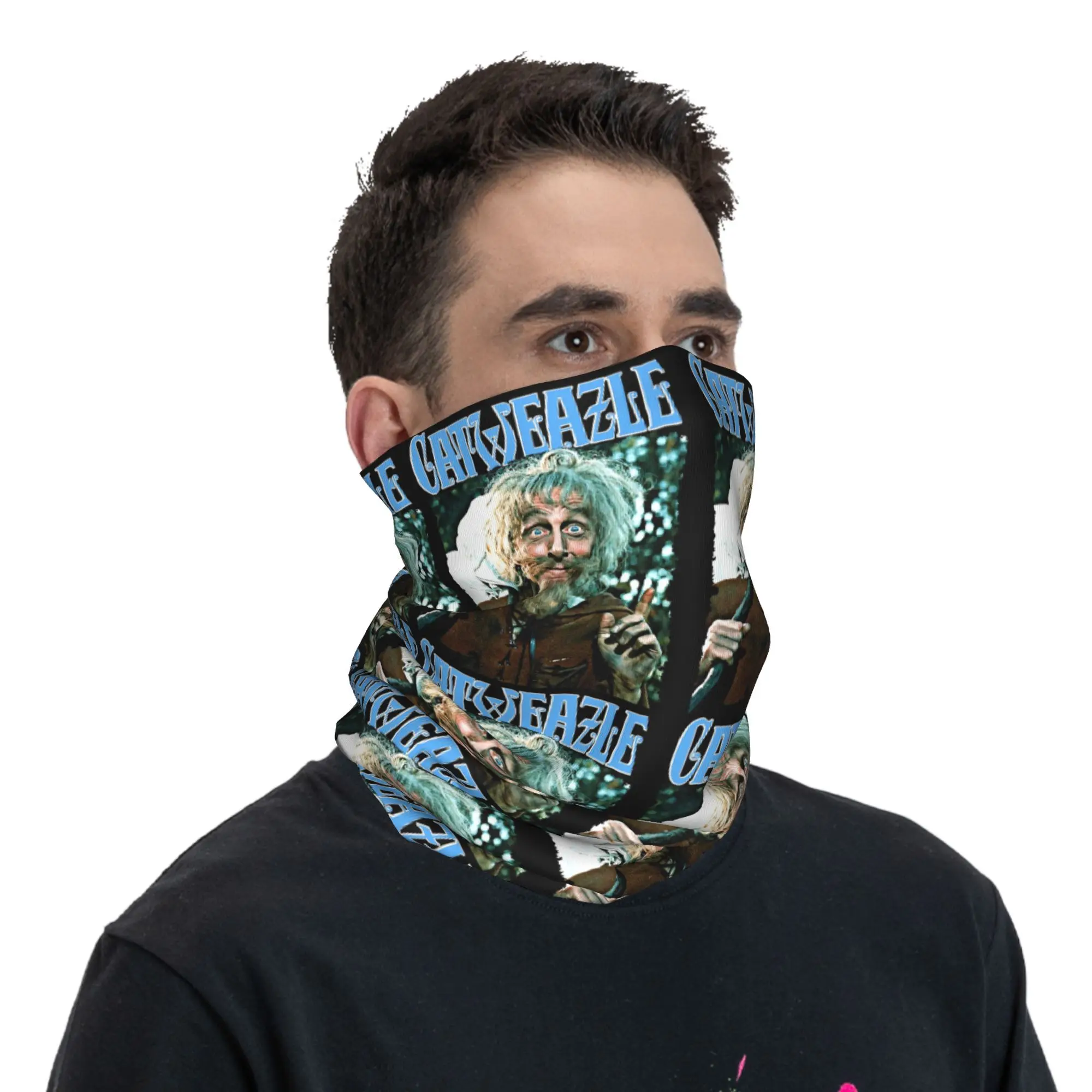 Catweazle Transparent  Bandana Neck Gaiter Printed Mask Scarf Warm Cycling Scarf Outdoor Sports For Men Women Adult Winter