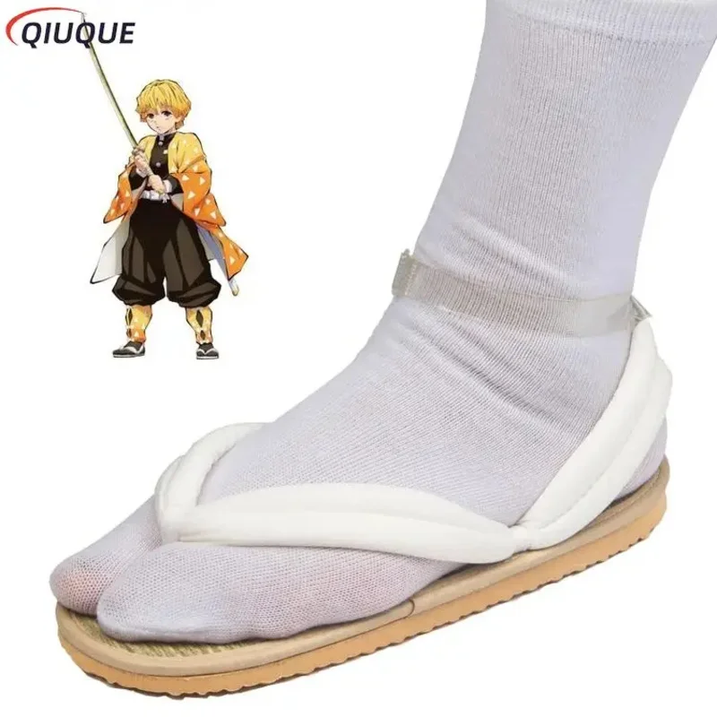 Adulto/Bambino Anime Kamado Nezuko Cosplay Zoccoli Kimono Infradito Geta Pantofole Scarpe