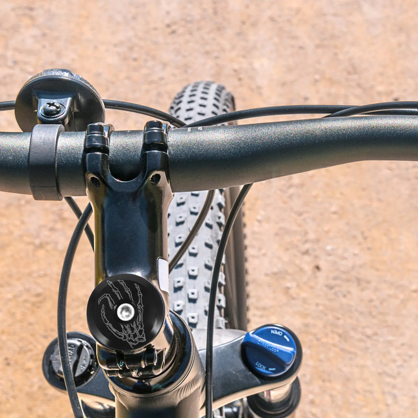 

Titanium Alloy Bike Headset Cap Threadless Stem Fork Expander Bung 28.6mm Mountain Road Fixed Gear Bike Accessory