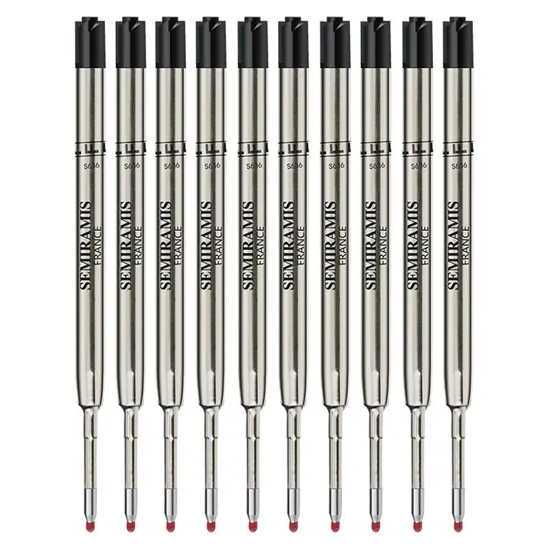 

2026 французские стержни для ручек, универсальные шариковые ручки Semiramis, европейский стандарт G2, нейтральная гелевая ручка, черная, 0,5 мм, стержень для ручки, школьный подарок