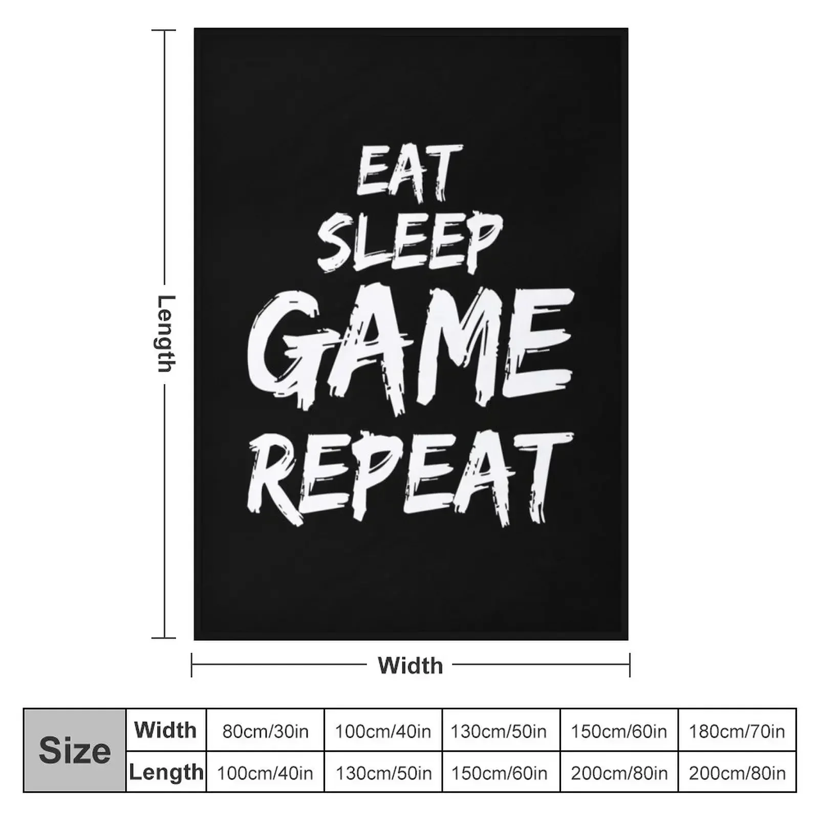 Eat Sleep Game Repeat Throw Blanket Bed Decorative Beds Luxury St Kid'S Blankets