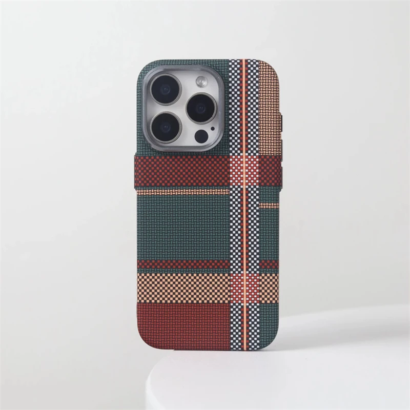 

Ultra Thin Carbon Fiber Texture MagSafe Phone Case For iPhone 16 15 14 13 12 Pro Max Wireless Charging Alloy Lens Matte PC Cover