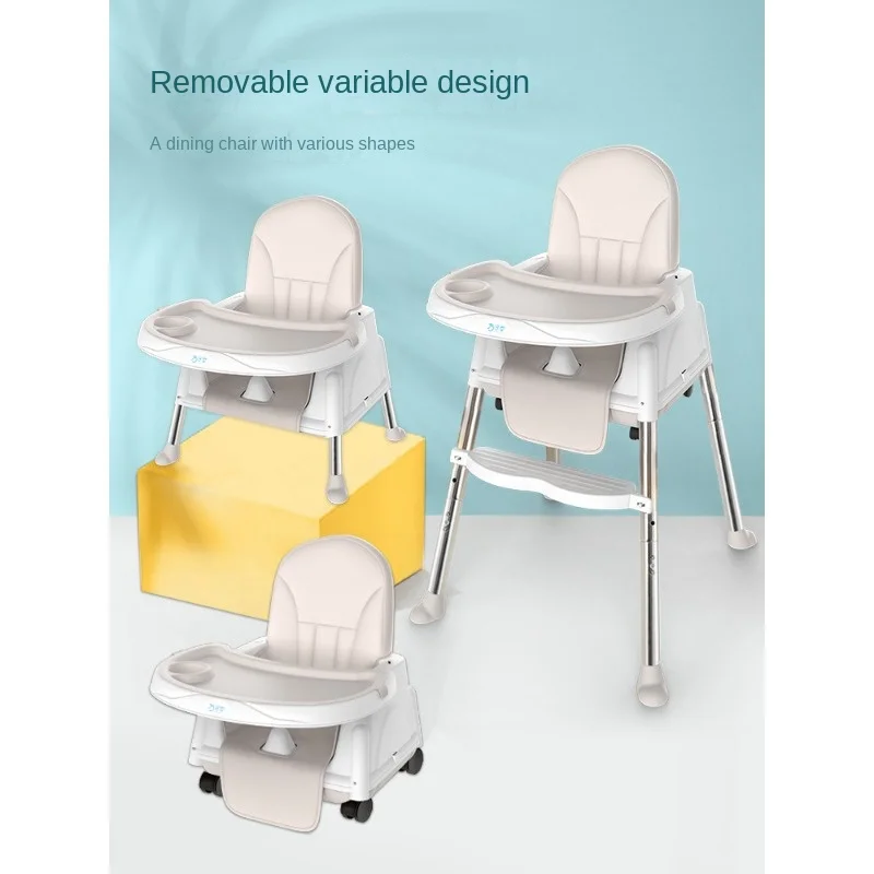 Chaise de salle à manger multifonctionnelle pour bébé, siège portable pliant, hauteur réglable, transport extérieur