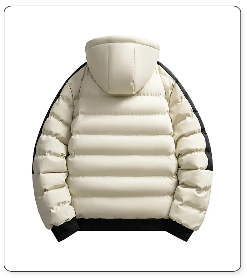 2026 Winter Men's Cotton Jacket letter pattern double-faced Cotton Jacket men Winter Coat Edition Trendy Thick solid color