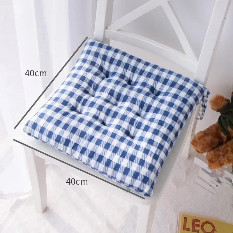 Square Plaid Chair Soft Pad Thicker Seat Cushion For Dining Patio Home Office Indoor Outdoor Garden Sofa Buttock Cushion Cushion