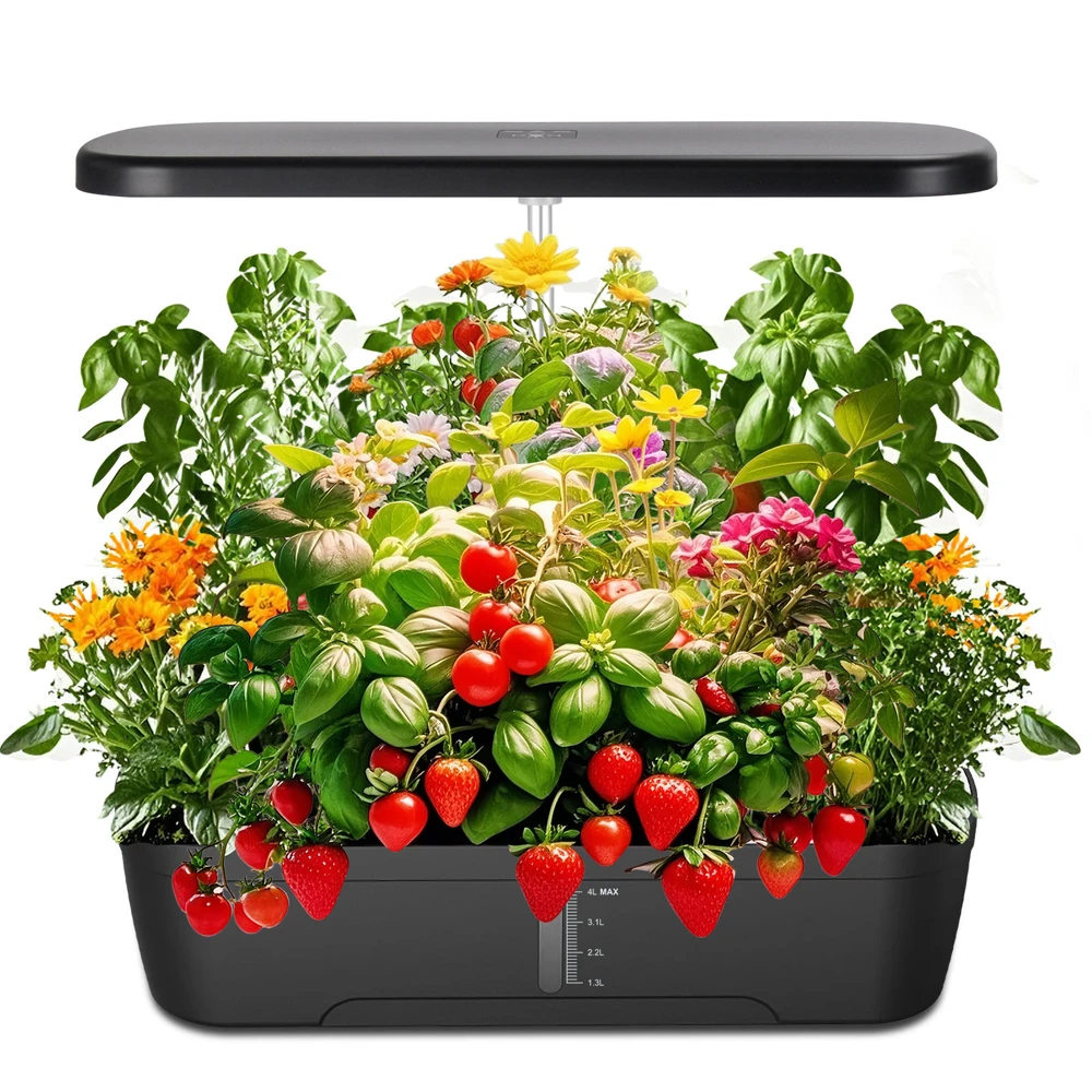 أحدث 52 أوعية نباتات نظام زراعة الزراعة المائية مع شاشة LED كاملة الطيف أحمر أزرق أبيض ضوء الشمس زراعة ذكية حديقة داخلية #2