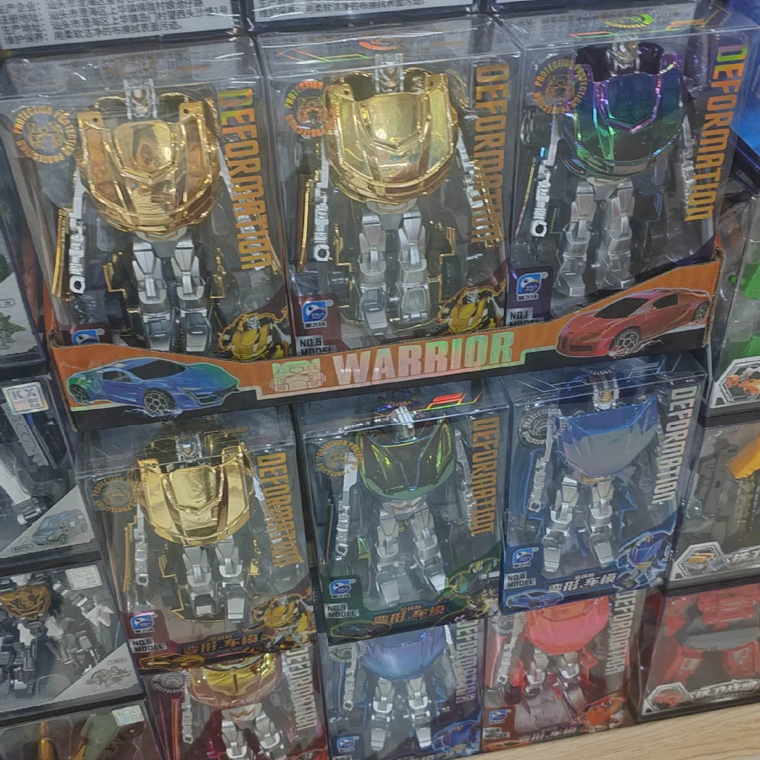 Robot de coche de juguete transformable para niños, modelo de coche colorido, figura transformable de doble forma