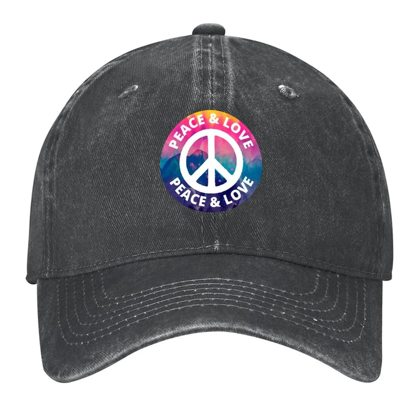 

Peace and love tie dye Baseball Cap Ball Cap derby hat Luxury man cap Horse Hat Mens Hats Women's