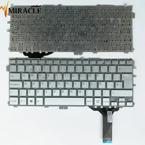 Spanish Replacement Keyboards For Sony Vaio Pro 13 SVP13 SVP13A SVP132 SVP132A SVP1321 SP Spain Latin Keyboard Silver Keycaps