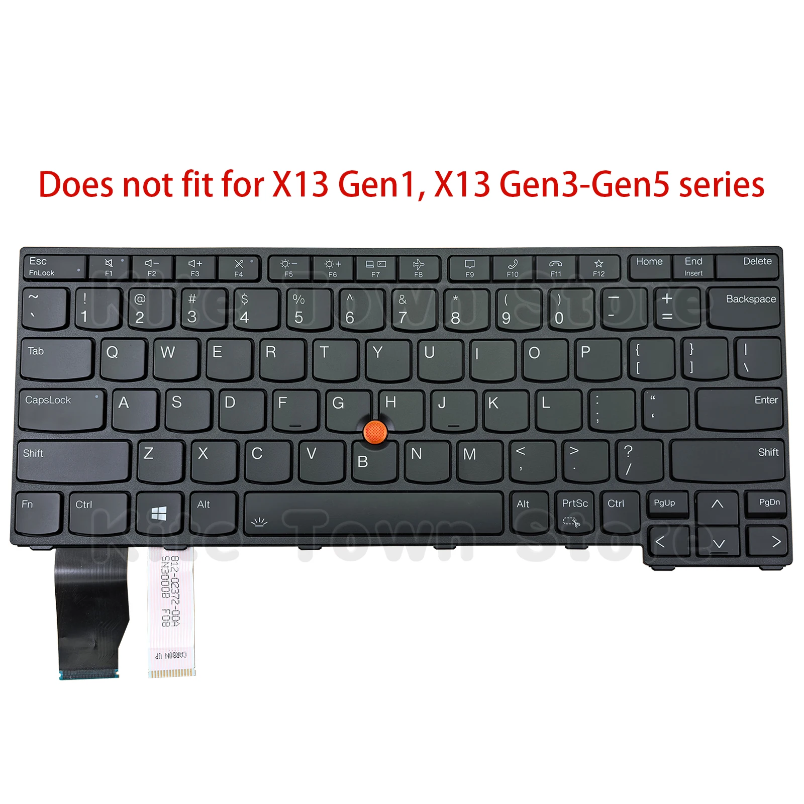 New US Layout Laptop Keyboard Backlit for Lenovo Thinkpad X13 Gen 2 with TrackPoint