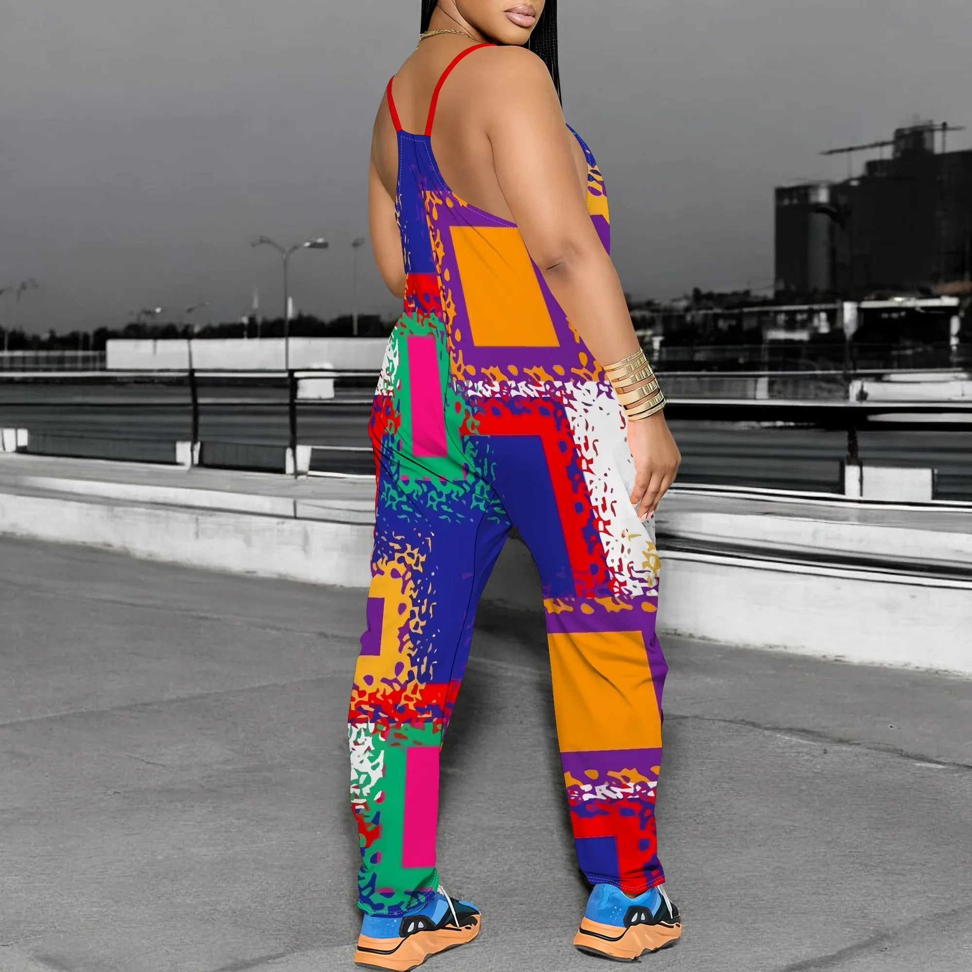 Tiger Stripe Print Jumpsuit Sleeveless Sexy Clubwear Night Out Romper