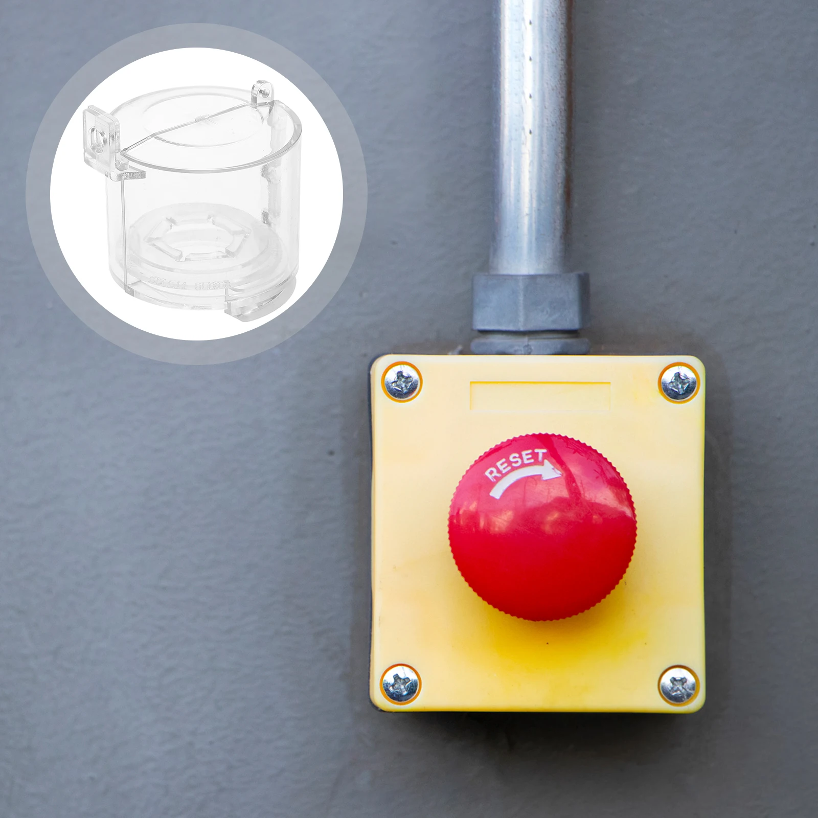 

Dust Protection Cover Clear Emergency Stop Guard Protective Transparent Plastic Safety Switch Button Protector for Electrical