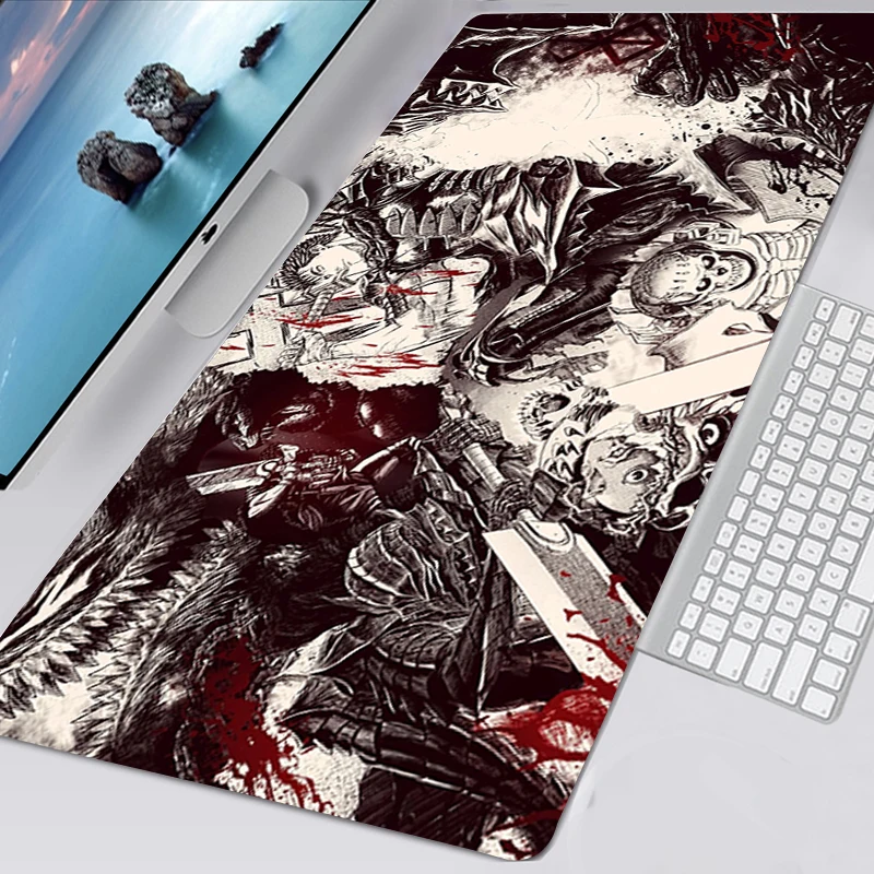 

Tapis De Souris Berserk Guts Anime Mouse Pad Gamer Alfombrilla Gaming Large Mousepad Deskmat Rubber Non-slip Mousepad Mouse Mat