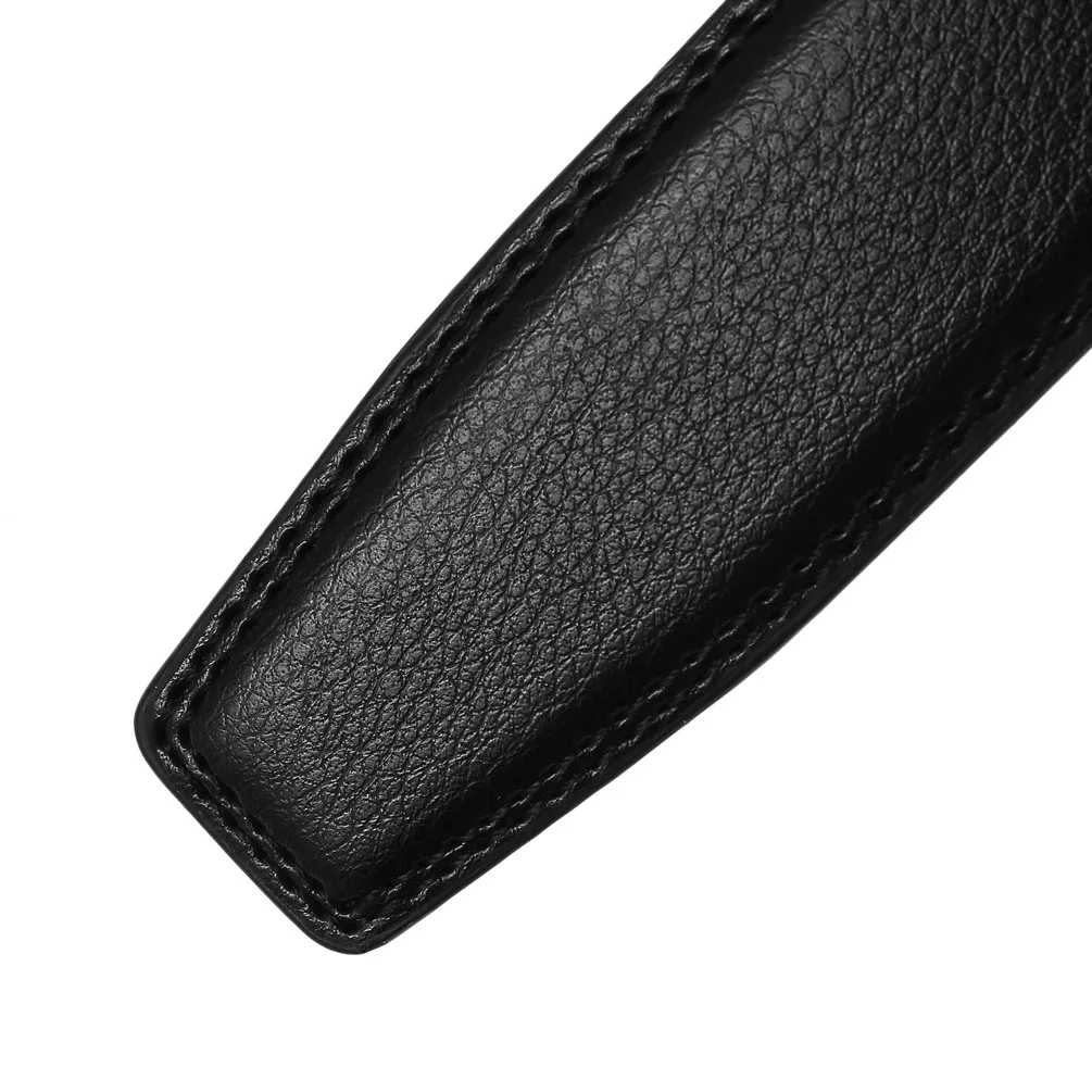 Luxury Men Belts Solid Genuine Leather High Quality Waist Strap No Buckle Cowskin Belt with Holes Male Jeans Waistband 3.5cm