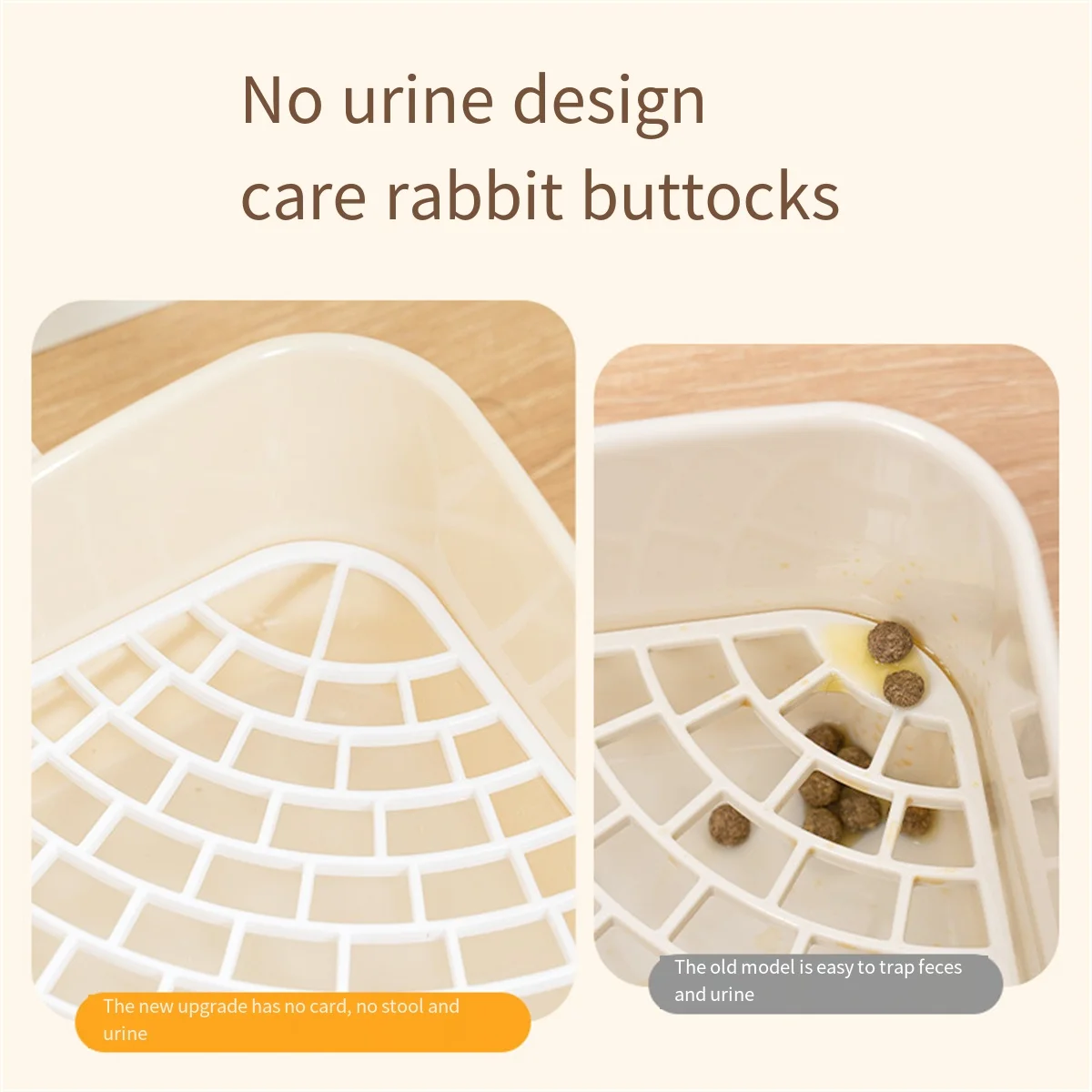 Medium Rabbit Litter Box Bunnies Corner Toilet Box for Ferret Hamster Dragon Cat Guinea Pig Dutch Pig Supplies