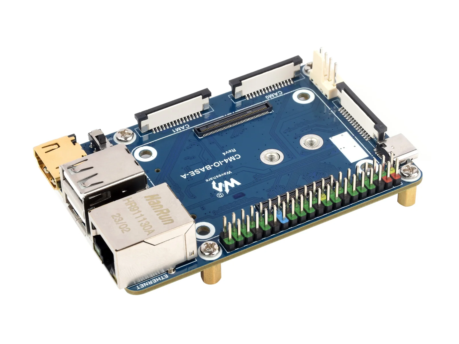 

Waveshare Mini Base Board(A)for Raspberry Pi Compute Module 4,Onboard Connectors Including:CSI/DSI/FAN/USB/RJ45 Gigabit Ethernet