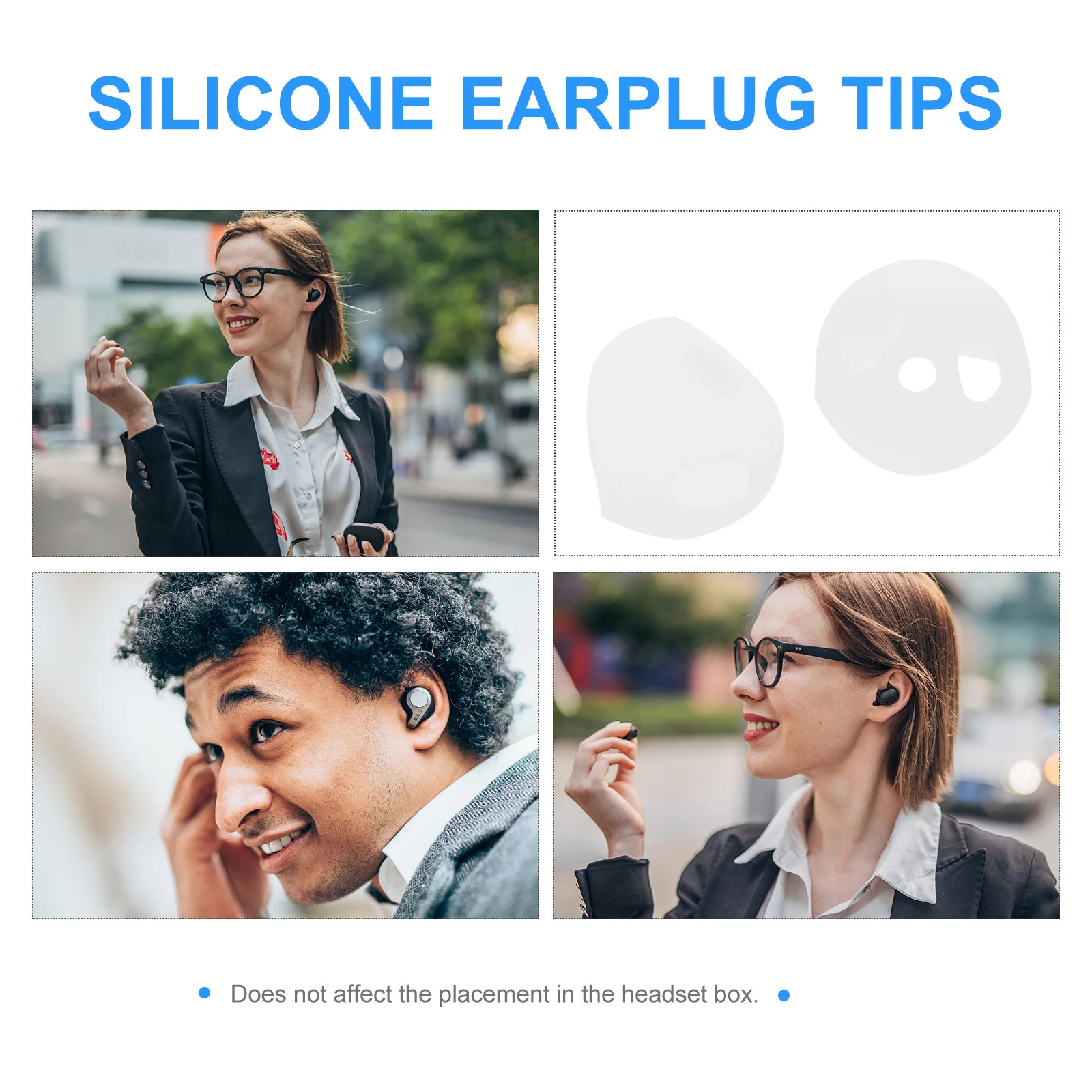 

2Pairs Wireless Earphone Caps Silicone Ear Tips Replacement Cover for Live Earbuds Non-Slip Protection