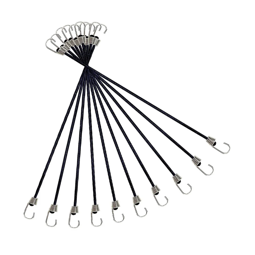 10 Pcs Luggage Rope Canopy Ties with Hooks Bungee Cords The Tow Cargo Binding Belt Device for Elastic Tool