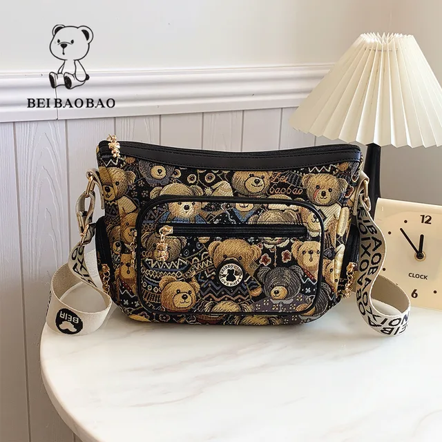 Beibaobao New 2024 Autumn Single Shoulder Crossbody Bag Retro Street Versatile Bag Trendy Fashion Women's Bag Bolso de mujer
