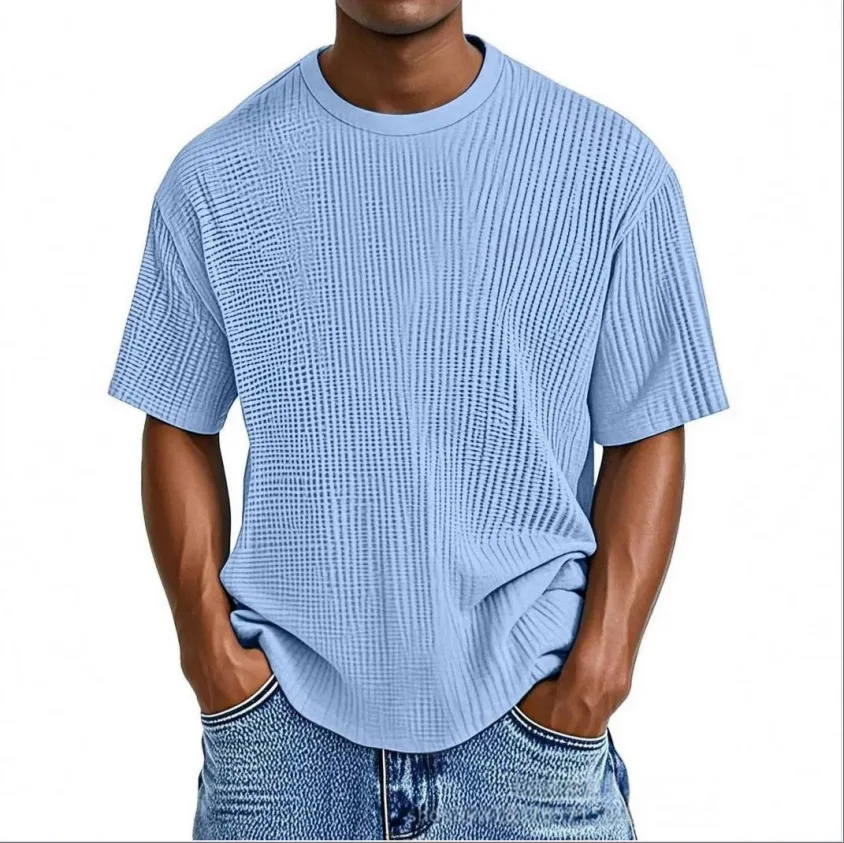 2026 Amazon European And American Cross-Border New Men's Summer T-Shirt Short Sleeve Casual Versatile Top