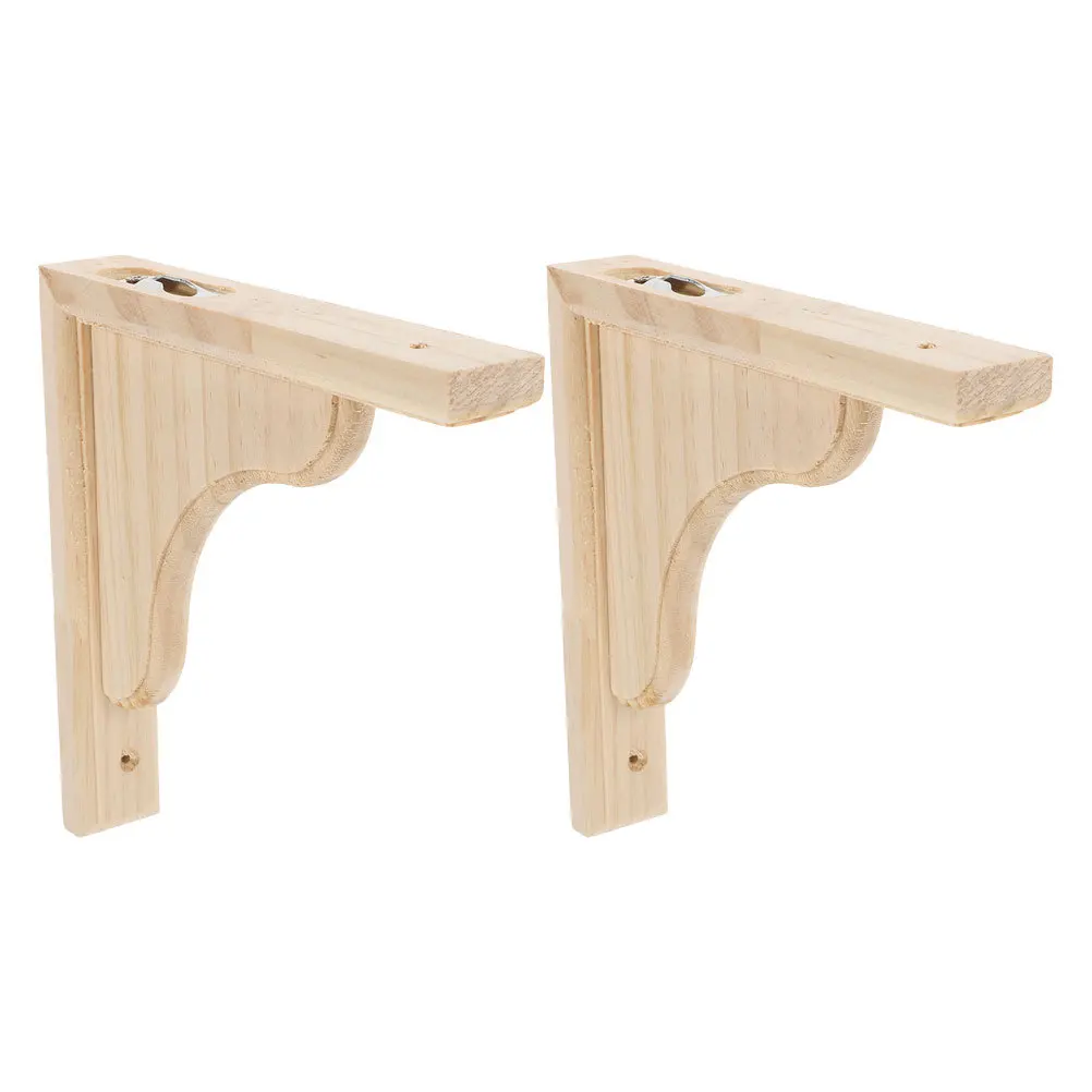 

Wood Corbels Triangular Support Bracket Natural Solid Wood Rustic Shelf Holder Kitchen Cabinet Book Shelf Wall Mounted Brackets