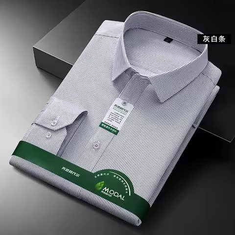New Quality Anti-Wrinkle Men Shirt Long Sleeves Dress Shirts For Men Slim Fit Camisa Social Business White Office Shirt 4XL 5XL