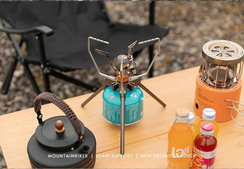MOUNTAINHIKER Dreibeinhalterung Camping Multifunktions-Kocher-Verlängerungshalterung, Multifunktionaler tragbarer Outdoor-Kocherkopf – Detail 19