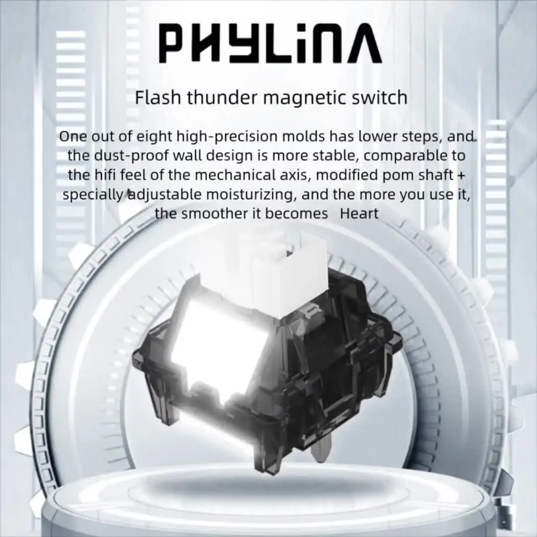 キーボード MMD AR60 PHYLINA ThunderFlash PHYLINA ThunderFlash 35g Linear Magnetic Gaming Switches - Pre