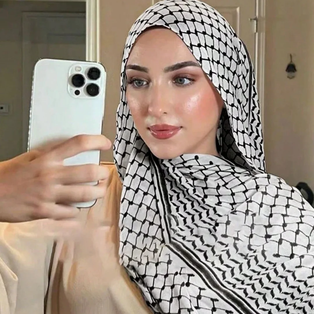 

Новый дизайн, полосатый шарф, мусульманский женский шифоновый хиджаб с принтом, модные женские мягкие повязки на голову, геометрическая арабская женская шаль